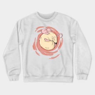 Sleeping Mouse - Hand Painted Artwork of a Tiny Adorable Mouse Sleeping Crewneck Sweatshirt